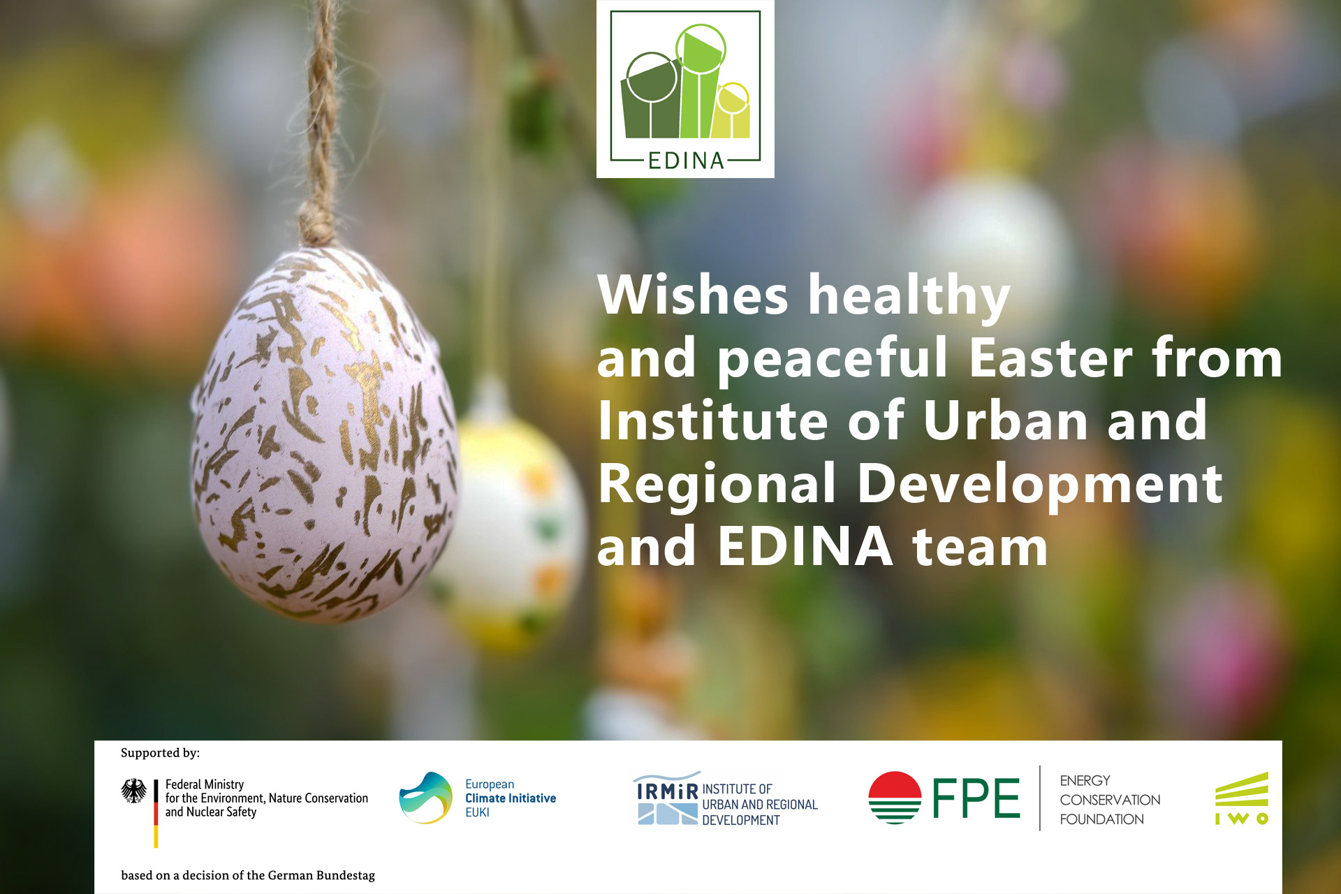 Wishes healthy  and peaceful Easter