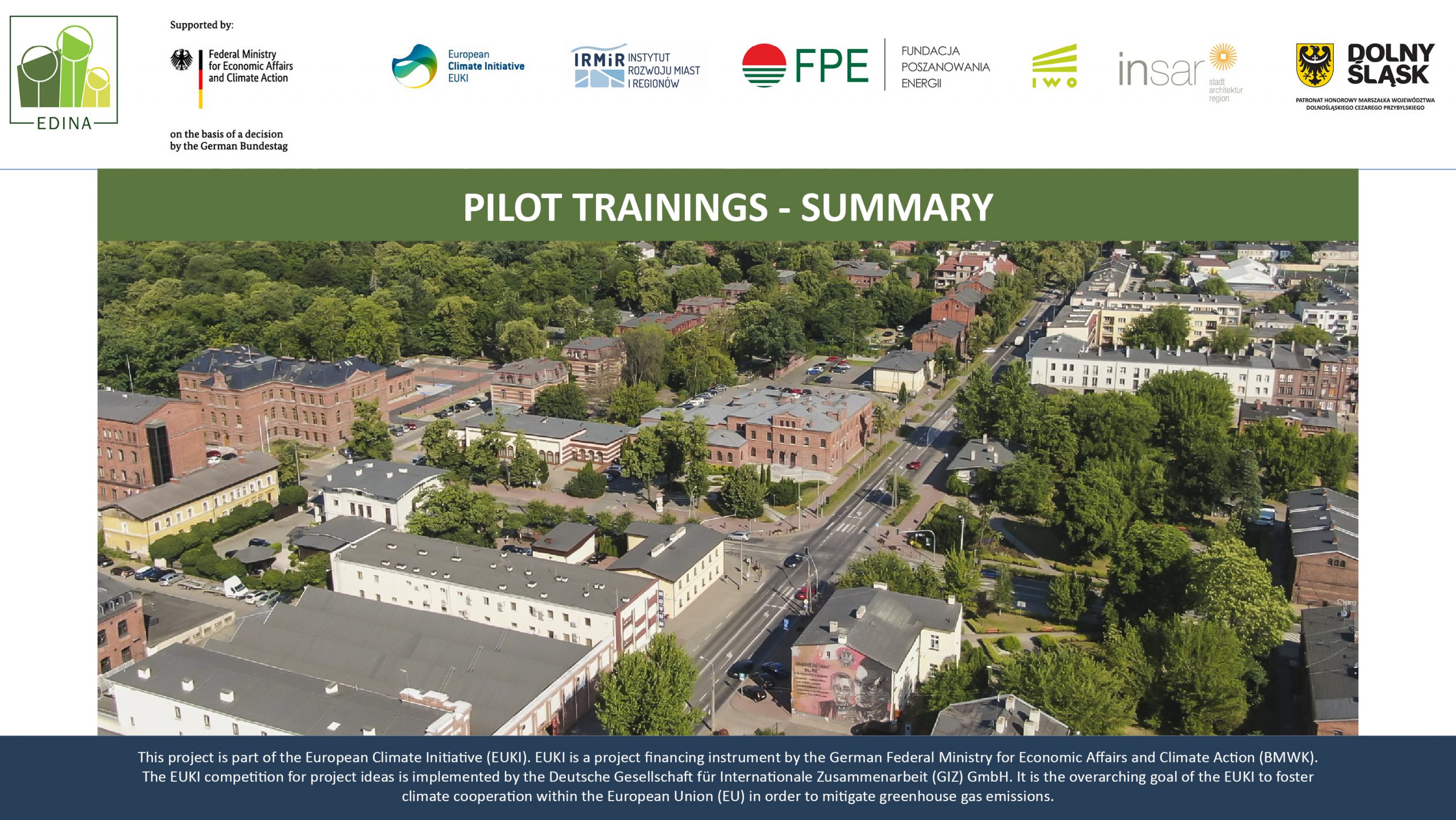 Pilot trainings – Summary